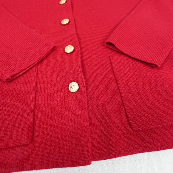 Vintage BROOKS BROTHERS Merino Wool Fine Knit Cardigan Sweater Women's XS - Picture 7 of 10